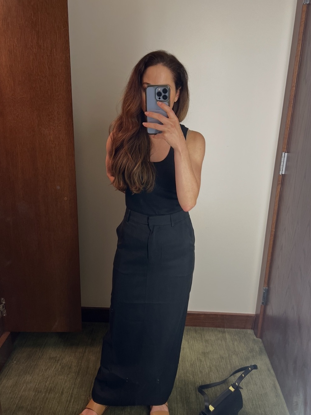Reformation Black Maxi Skirt — Sleek Long Silhouette
